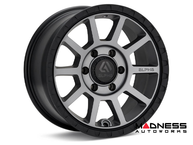 Dodge Hornet Custom Wheels - Alpha - Foxtrot - Set of 4 - 17" - Gray w/ Black Lip